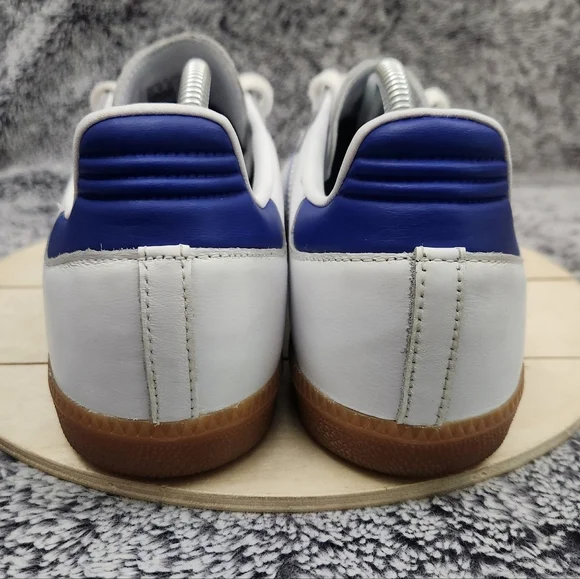 Adidas Samba Flat White Lucid Blue Shoes Men's Size 9.5 - Picture 7 of 9